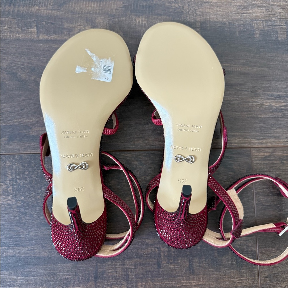 Mach & Mach Petit Coeur 85MM Strass Suede Sandals - Picture 13 of 13